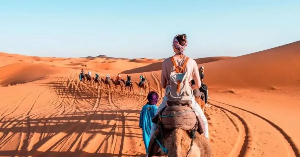 MerzougaCamping (stay overnight) [Camel Trekking & Night in Desert Camp] morocco adventure